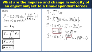 Divide the total displacement by the total time. Calculating Impulse And Change In Velocity Youtube