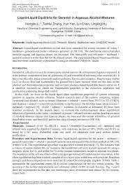 We are professionallyour company specializes in producing basic inorganic and organic chemical products. Liquid Liquid Equilibria For Geraniol In Aqueous Alcohol Mixtures Scientific Net