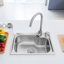 Single bowl kitchen sink w/ integrated ledge and accessories. Topmount Single Bowl Sink Topmount Single Basin Kitchen Sinks Creave