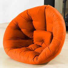 nest tufted convertible lounge chair in orange dcg stores lounge chair bedroom lounge chair sofa bed set