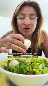 To lose that belly fat is a lot of sacrifice remember eat your salad! 🥗  ##fyp##weighlossjourney##salad##latinotiktok