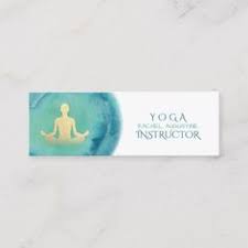 Elegant Watercolor Gold Meditation Yoga Instructor Mini Business Card Zazzle Com Mini Business Card Yoga Instructor Business Card Yoga Meditation