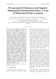 We are ikhtiar factoring sdn bhd (ifsb), a fully approved and authorised factoring finance institution company by bank negara malaysia and malaysia ministry of finance. Pdf Procurement Performance And Supplier Management Measurement Issues A Case Of Malaysian Private Company