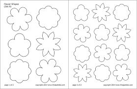 Flower Shapes Free Printable Templates Coloring Pages Firstpalette Com Flower Templates Printable Felt Flowers Diy Felt Flower Template