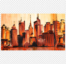 New york skyline abstract canvas. The Skyline Hotel Manhattan Painting Abstract Art New York City Watercolor Painting Skyline Canvas Png Pngwing