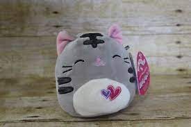Squishmallows Carson The Grey Cat 5 H Nwt Hearts Valentine Edition Ebay Grey Cat Plush Cat Plush Toy Cat Plush