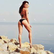 Fitness Lady. Sexy Woman At Seaside. Great Ass. Stock Photo, Picture and  Royalty Free Image. Image 41569486.