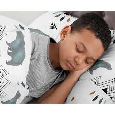 Bilot Bear Mountain Watercolor Boy Full/Queen Kid Childrens Teen Bedding  Comforter Set 3 Pieces