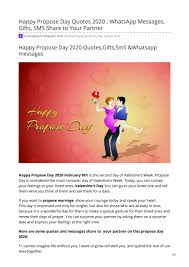 How to surprise your boyfriend on valentine day {ideas} romantic valentines day poem, poetry, shayari in english hindi; Happy Propose Day Quotes 2020 Whatsapp Messages Gifts Sms Share To Your Partner By Kamalapujhari84 Issuu