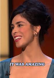 Sarah Silverman Miminking in The Car