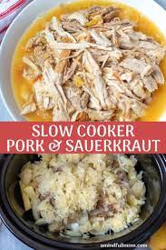 Slow Cooker Pork And Sauerkraut Crockpot Pork And Sauerkraut Pork And Sauerkraut Recipe Slow Cooker Pork