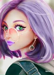 The Purple Hair And Lip Desenhos Tumblr De Namorados Menina Tumblr Desenho Desenhos De Meninas Do Anime