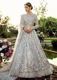 Beautiful Bridal Lehnga In Silver Color N7057 Latest Bridal Dresses Bridal Dresses Pakistan Desi Wedding Dresses
