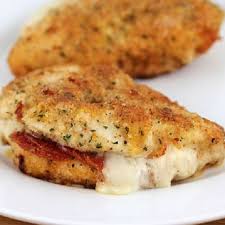 Oven Baked Pepperoni Stuffed Chicken Breasts Magic Skillet Recipe Pepperoni Chicken Recipes Baked Stuffed Chicken