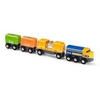 Amazon.com: BRIO 33982 Tren de carga de tres vagones - Tren de juguete de  madera apto para niños | Experiencia de juego atractiva | Compatible con ...