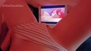 POV Kawaii Asian Girl Touching herself Watching Lesbian Porn Hentai Wet  Pink Pussy Family are Home 