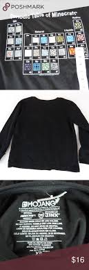 Peridoc Table Of Minecraft Xs 4 Toddle Shirt Kid S Black Periodic Table Of Minecraft Shirt Kids Xs Size 4 4t Machi Clothes Design Toddler Shirt Fashion Design