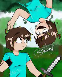 Steve and Herobrine Notlife_911 - Illustrations ART street