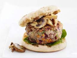 Veggie Burgers With Mushrooms Food Network Kitchen Food Network Food Network Recipes Cooking Recipes Recipes