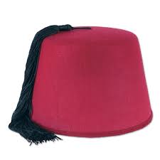 Felt Fez Hat Halloween Red International Party Decorations Beistle