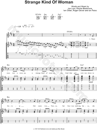 Deeppurple strange kind of woman copyright disclaimer under section 107 of the copyright act 1976, allowance is made for fair use for purposes such as. Deep Purple Strange Kind Of Woman Chords