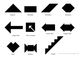 Legespiel Tangram Vorlagen Ausdrucken Ausschneiden