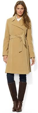 Brand information & size guide. Ø±Ø§Ø­Ø© Ø§Ù„ØªØ´ÙˆØ´ Ø§Ù„ØªØºØ°ÙŠØ© Lauren Ralph Lauren Wool Blend Wrap Coat Dark Camel Kevinstead Com