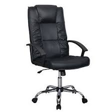 Black Office Chair Pu Leather Ergonomic High Back Executive Computer Desk T52 Black Office Chair Office Chair Leather Chair