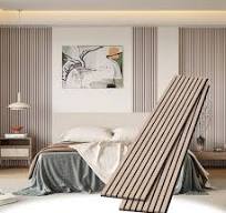Paneles de pared de listones de madera, paquete de 2 paneles decorativos de  madera de 8 x 1 pie para pared, elegantes paneles de pared para decoración  ...