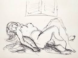 Each girl's drawing begins with the drawing of a circle for the head and cross lines, just as you see on the sketches above. Nude Body Ink Drawings On Paper Nude Girls And Models Drawing By Alessandro Nesci Saatchi Art