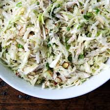 Chicken Cabbage Salad With Sesame Seeds Scallions Almonds Recipe On Food52 Recipe Chicken And Cabbage Cabbage Salad Recipes