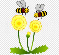 Gambar kartun lebah clipart best. Dandelion Bunga Matahari Biasa Dandelion Lebah Madu Sikat Kupu Kupu Berkaki Png Pngegg