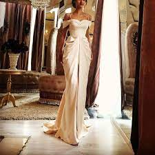 Long Champagne Off Shoulder Satin Mermaid Wedding Dresses Satin Mermaid Wedding Dress Dresses Wedding Dresses Satin