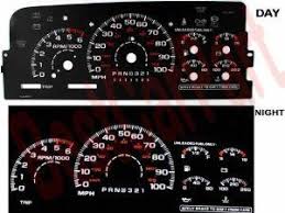 95 98 Chevy Ck 1500 Silverado Full Size Truck Black White Light Glow Gauge Ropes Amazon Com Chevy Silverado Chevy Silverado
