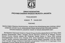 Pns tenaga kesehatan yang bertugas di dinas kesehatan prov/kab/kota, rumah sakit, puskesmas dan jaringan layanan puskesmas. Rekrutmen Nakes Di Dki Jakarta Untuk Pengendalian Covid 19 Ini Informasi Lengkapnya Halaman All Kompas Com