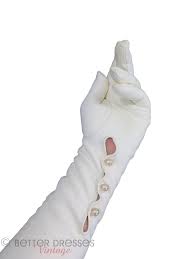 50s White Kid Leather Opera Gloves Opera Gloves Vintage Gloves Vintage Gloves 1950s