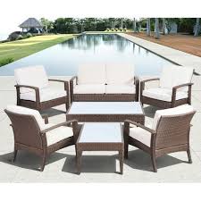 Hazle 7 Piece Sofa Seating Group With Cushions Indoor Outdoor Seating Outdoor Sofa Sets Patio Seating
