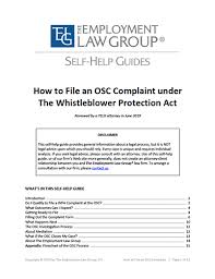 Cover letter examples for all types of professions and job seekers. How To File An Osc Complaint Under The Whistleblower Protection Act