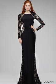 Black long sleeve lace dresses. Jovani Black Long Sleeve Lace Dress 22331 By Wedding Dress Sales Medium