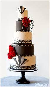 The perfect cake for your great gatsby wedding decorated with layers of sugar tassels, edible gold sugar beads, gold geometric patterns, a gathered. Great Gatsby Art Deco Wedding Cake By The Pastry Studio Daytona Beach Florida The Pastry Studio