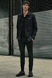 Jazz up the outfit with a polka dot tie and dark grey trousers. All Black Outfits Men 15 All Black Dressing Ideas For Guys