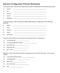 Check spelling or type a new query. Electron Configuration Practice Worksheet In The Chegg Com