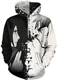 Our line of anime hoodies & sweatshirts is a special hit among the customers because of their oversized and loose fit. Beautiful Memoryee 3d Naruto Anime Pattern Printed Pullover Hoodie Unisex Plus Size Outwear Ligh Black And White Hoodies Printed Hooded Sweatshirt Hoodie Print