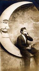 Man On The Moon Vintage Moon Photography Paper Moon Vintage Moon