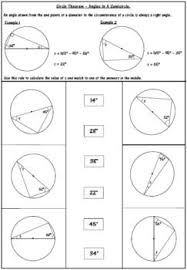 Circle Theorems Review Worksheets Distance Learning Circle Theorems Theorems Geometry Notes