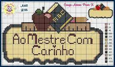 Que el espíritu santo, los colme de sabiduría, para continuar sembrando amor y. 41 Ideas De Dia Del Maestro Punto De Cruz Bordados En Punto Cruz Graficos Punto De Cruz