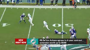 Miami Dolphins running back De'Von Achane agrees to four-yr, $64 