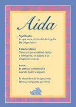Nombre Aida Nombre Significados De Los Nombres Aida