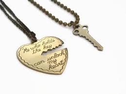 Angel wing necklace, key necklace,. Key To My Heart Necklaces Couples Necklace Set He Who Holds Etsy