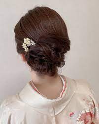着物編 結婚式のお呼ばれはセルフアレンジでできちゃう 髪型でもおしゃれしよ hair 成人式 ヘアスタイル ロング パーティー 髪型 ウェディング 黒髪